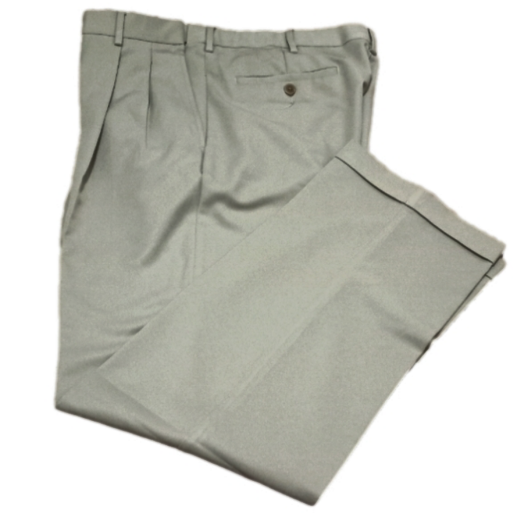 SAVANE  Comfort Plus Pants Pleated Front Khaki Cuff Hem Classic Size 34 x 32